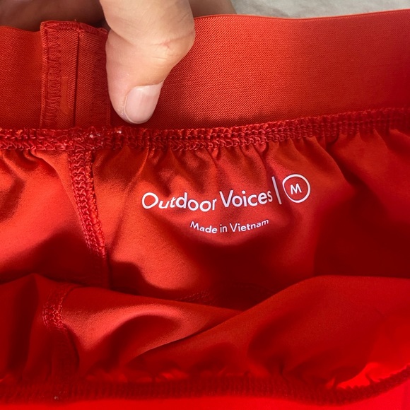 Outdoor Voices Rare Relay Shorts in Flame poppy - Picture 7 of 9